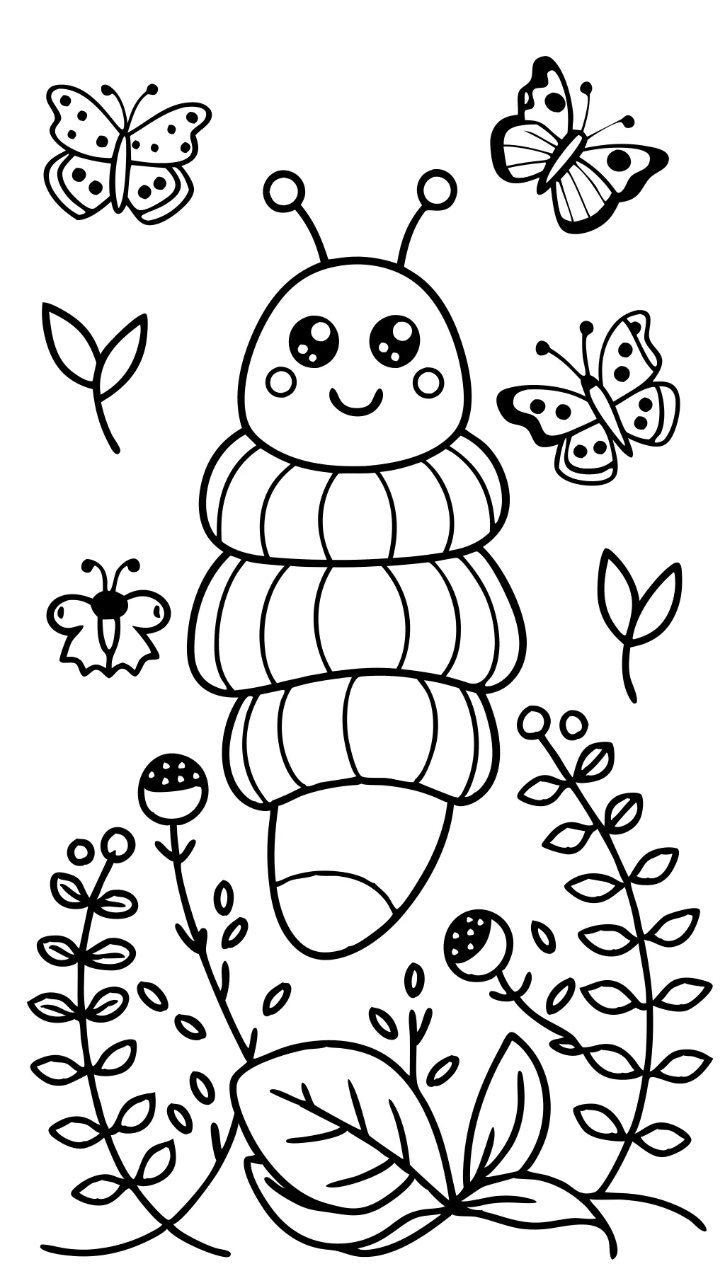 coloriage chenille